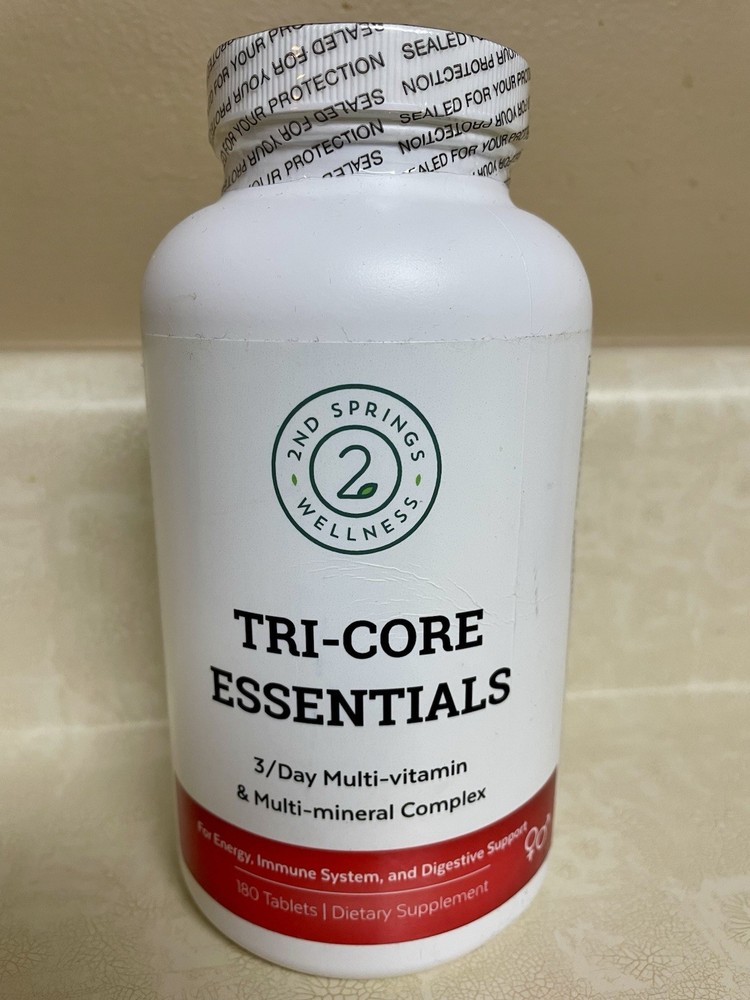2ND Springs Wellness Tri-Core Essentials Multi-Vitamin 180 Tablets 08/2025