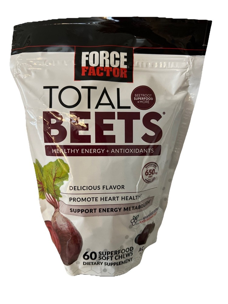 Force Factor Total Beets Concentrated Beet Root Soft Chews, Circulation Support