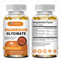 400MG Magnesium Glycinate High Absorption,Improved Sleep,Stress & Anxiety Relief
