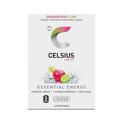 Portable Dragonfruit Lime Energy Sticks – 200mg Caffeine, Gluten-Free, 2.8 oz