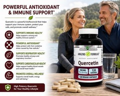Amazing Formulas Quercetin 500 mg 120 Veggie Capsules Dietary Supplement✅2 PACK