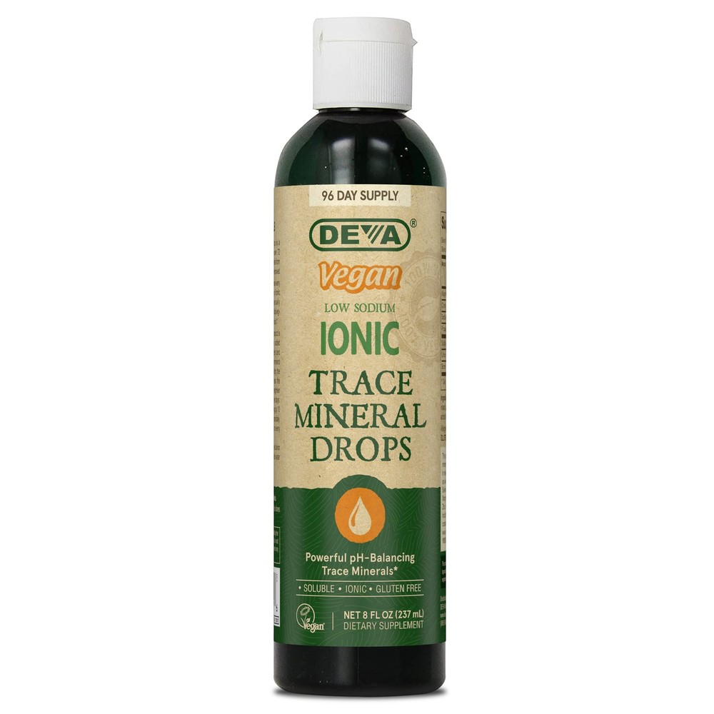 DEVA Vegan Ionic Trace Mineral Drops, Low Sodium, pH Balancing, 96-Day Suppl…