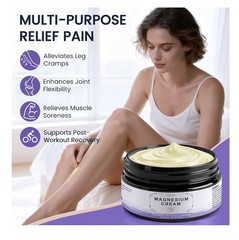 QUELTIS Magnesium Cream Lavander, Lotion for Sleep, Pain & Leg Cramps