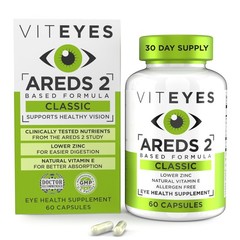 AREDS 2 Eye Vitamins, Classic Macular Support, Allergen Free Capsules, with N…