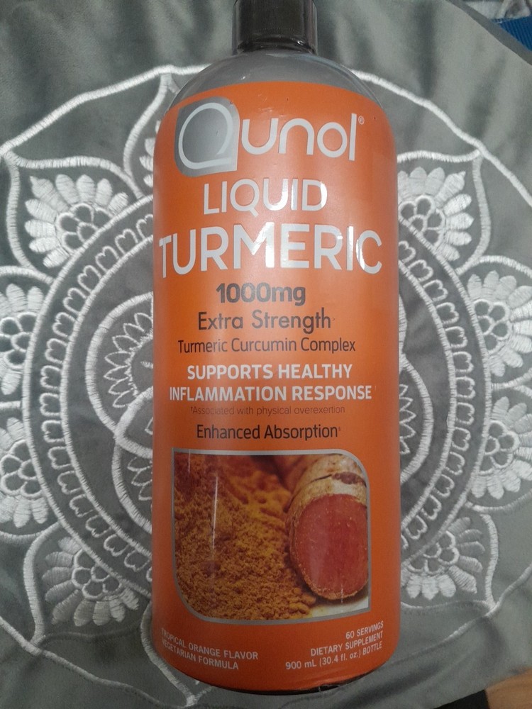 Qunol Liquid Turmeric Curcumin with Bioperine 1000mg 60 Servings – 30.4 Fl. Oz