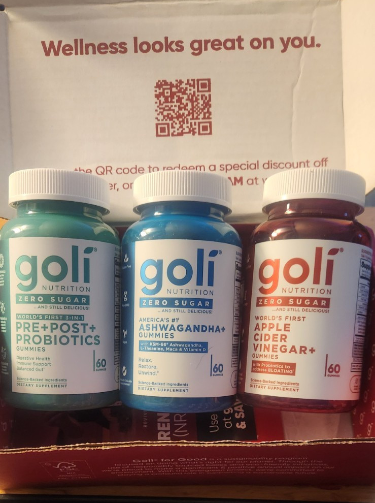 goli nutrition zero sugar essentials bundle gummies 3 pack