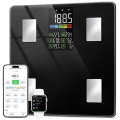 Smart Scale, LED Display, Precision Weigher, App Sync, 500 lbs, 11.8 in.