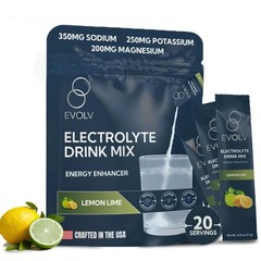 EVOLV Electrolytes Powder Packets – Electrolyte 0.27 Ounce (Pack of 20)