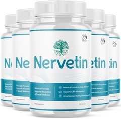(5 Pack) Nervetin Capsules, Official Nervetin Pills with All Natural Ingredien