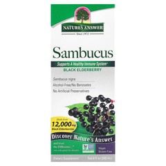 2 X Nature’s Answer, Sambucus, Black Elderberry, Alcohol-Free, 2,500 mg, 8 fl o