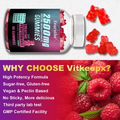 Creatine Monohydrate 2500mg- Increase Strength & Build Muscle, 60 Gummies