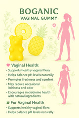 Vaginal Probiotic 60Gummies Australia PH skin improve gut health