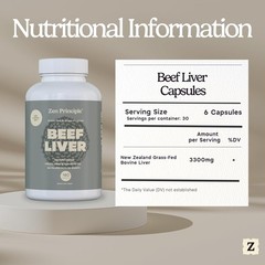 Desiccated Beef Liver – Grass-Fed, 800mg Capsules for Vitality & Stamina