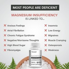 7-In-1 Magnesium Complex,Enhances Nutrient Absorption,Energy Creation 120 Caps