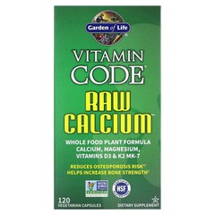 2 X Garden of Life, Vitamin Code, RAW Calcium, 120 Vegetarian Capsules