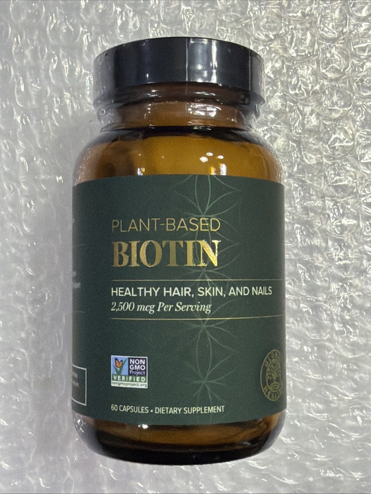 Global Healing Biotin 2500mcg, Organic Sesbania Extract – 60 Capsules