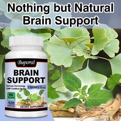 Brain Support – Ginkgo Biloba, Ginseng-Promotes Brain Health and Improves Memory