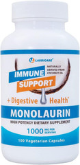 Monolaurin Supplement for Immune Support – Gut Health – 1000mg Per Serving- 100