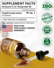 4 Oz Bee Propolis Extract Liquid Drops – Immune Support & Throat Soothing | 2…