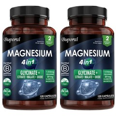 Magnesium 4-in-1 Complex 240pcs,Soothe and Relax Muscles,Improves Mental Clarity