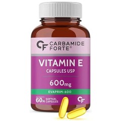 Carbamide Forte 600 mg Vitamin E Capsules for Face and Hair With Vitamin E Oil