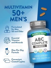 Multivitamin for Men 50 Plus | 100 Caplets | Adult One a Day | by Nature’s Truth