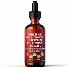 Berberine Drops with Ceylon Cinnamon – 2 fl oz | Herbal Wellness Supplement