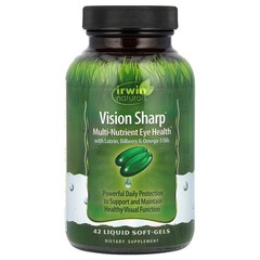 2 X Irwin Naturals, Vision Sharp�, Multi-Nutrient Eye Health�, 42 Liquid Soft-G