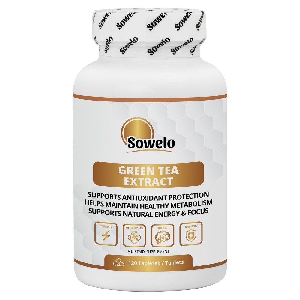Green Tea Extract 1000mg Tablets – Antioxidant, Energy & Metabolism – Sowelo