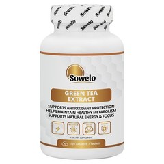 Green Tea Extract 1000mg Tablets – Antioxidant, Energy & Metabolism – Sowelo