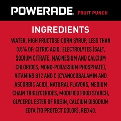 POWERADE 8 Count Fruit Punch Bottled Electrolyte Sports Drink, 20 fl oz