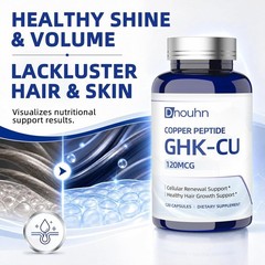 GHK-Cu Copper Peptide Supplement, Promotes Skin Repair, Reduces Wrinkles