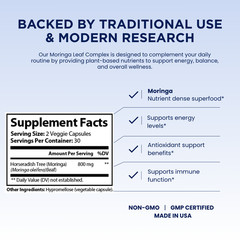 Pelican Moringa Leaf Complex – Energy & Wellness Support – 60 Capsules