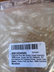 Capsuline Size 000 Gelatin Empty Capsules, 10000 Count