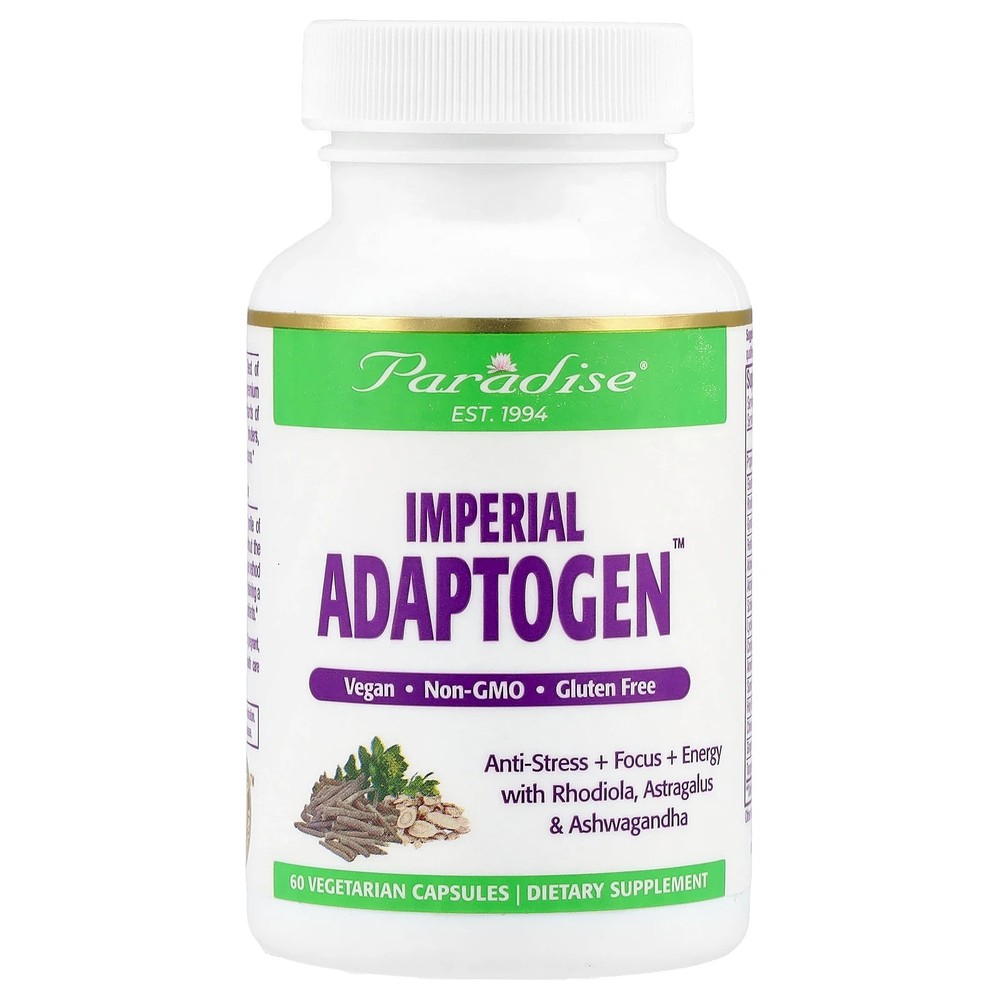 2 X Paradise Herbs, Imperial Adaptogen, 60 Vegetarian Capsules