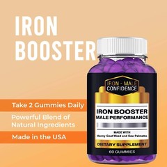 (5 Pack) Iron Booster Male Performance, IronBooster Advanced Gummies