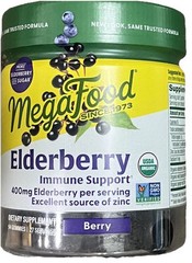 Mega food Elderberry Gummies Immune Support with Zinc Organic Berry 54ct 6/2026
