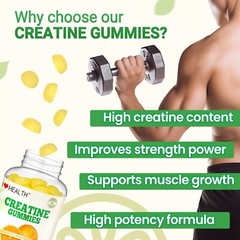 Creatine Monohydrate Gummies – Muscle Growth- STRENGTH – Recovery