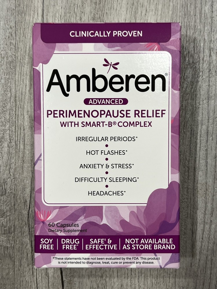 Amberen Perimenopause Relief Smart-B Complex 60 Capsules Exp 2025
