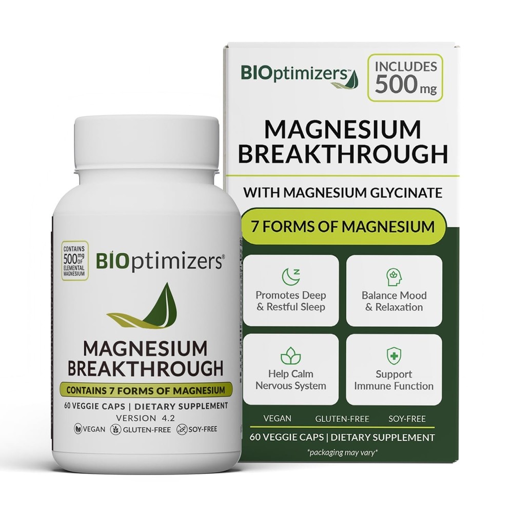 BIOptimizers Magnesium Breakthrough Supplement with 500mg – 7 Forms… Fast Ship