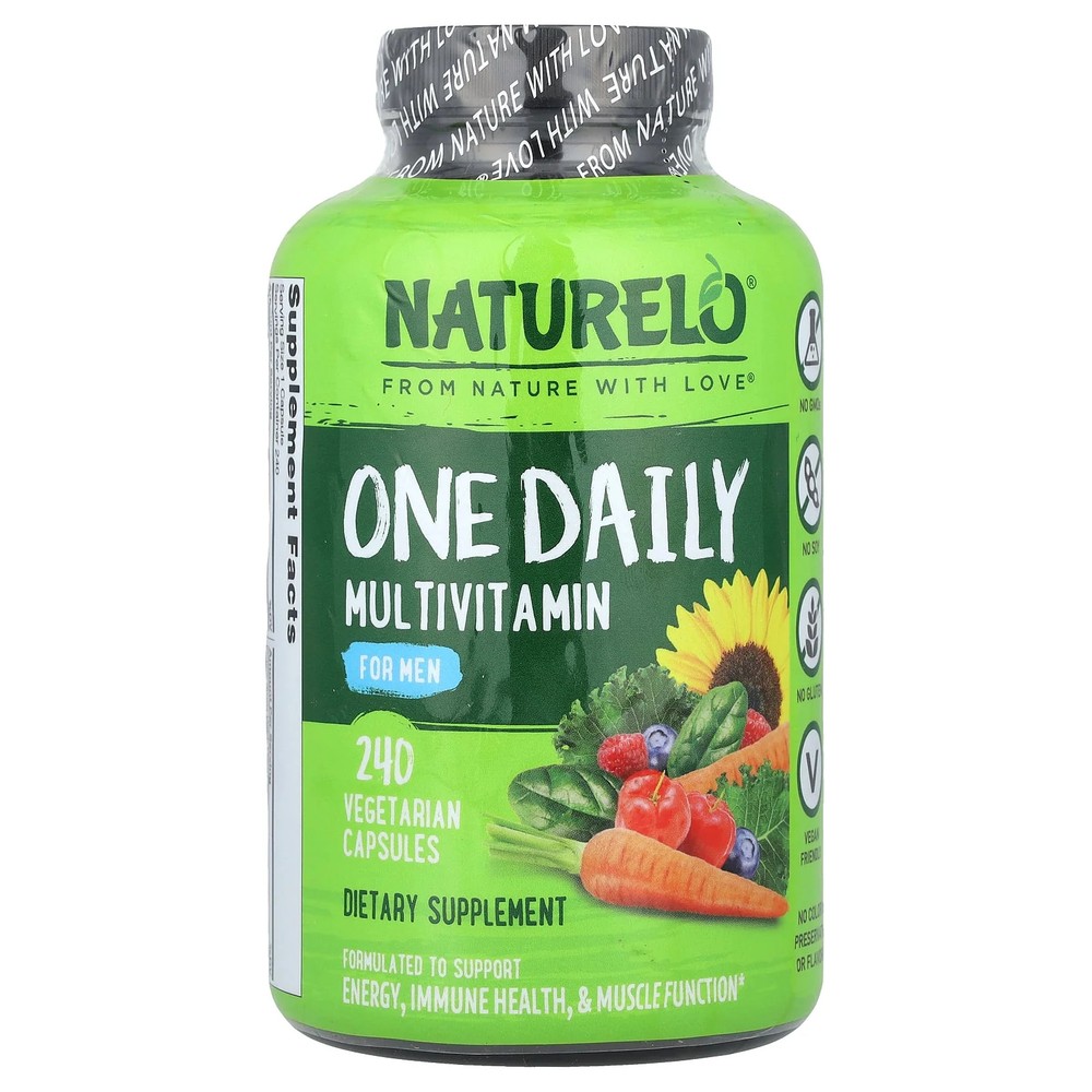 2 X NATURELO, One Daily Multivitamin For Men, 240 Vegetarian Capsules