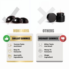 Premium Shilajit Gummies for Energy & Focus Himalayan Gold Grade 60 Pack offer++