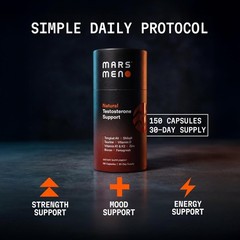 MARS MEN Natural Test Support 1 Month Supply AUTHENTIC REAL Supplement 02/2029