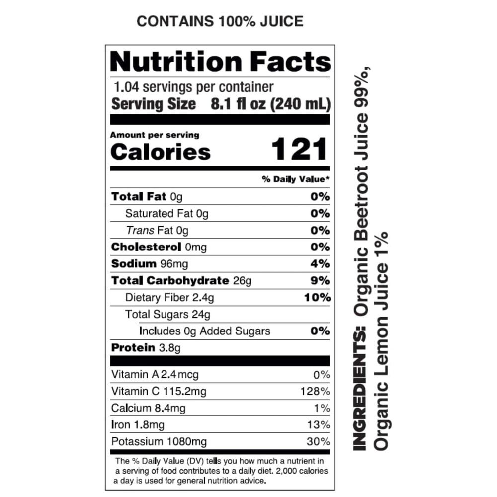 Cold Pressed Organic Beet Juice Bottles – 8.4 oz x 12