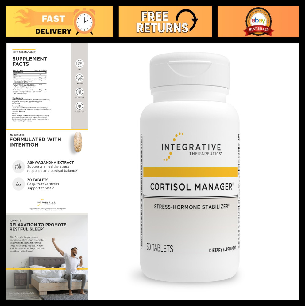 Cortisol Manager – Balance Cortisol, Support Relaxation & Sleep – Ashwagandha &