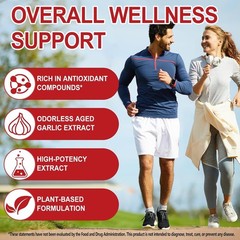 1 PACK Elare Aged Garlic Extract, 300 Softgels, 7500mg Odorless | Heart & Immune