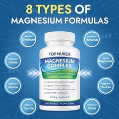 Top Nurex Magnesium Complex 1000 mg, 8-Source 90 Count (Pack of 1)