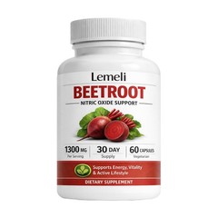 Capsules 1300mg, Lemeli Beet Root 60Capsules Supplement Extract Lemeli Beetroot