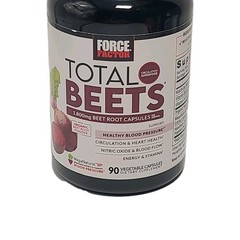 Force Factor TOTAL BEETS Blood Pressure Support• 90 CAPSULES ( Pack of 1 ) 04/29