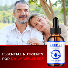Gluco Reset Advanced Blood Support Drops All Natural Supplement 2oz – 2 Pack
